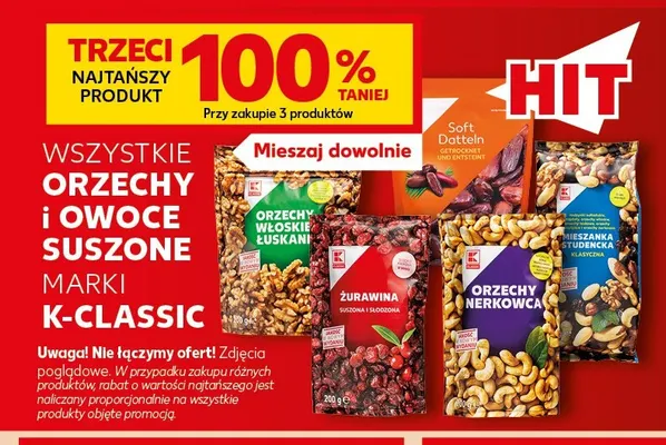 Orzechy i owoce suszone K-Classic promocja w Kaufland