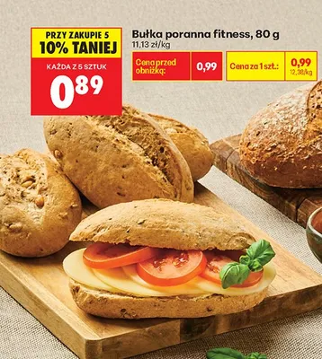 Bułka poranna fitness promocja w Biedronka