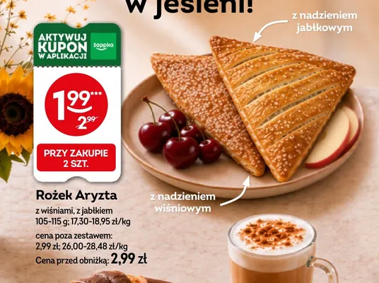 Rożek Aryzta z jabłkiem promocja w Żabka