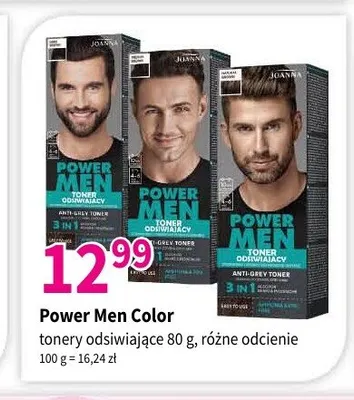 Toner odświeżający Joanna Power Men Color promocja w Drogerie Polskie