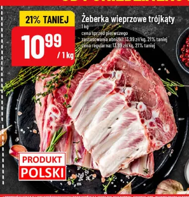 Żeberka wieprzowe trójkąty promocja w POLOmarket