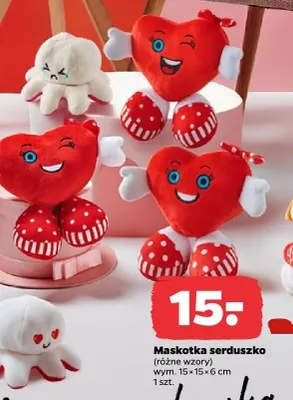 Maskotka serduszko (różne wzory) promocja w Netto