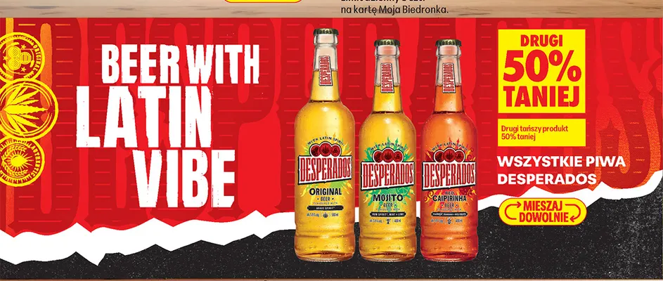 Piwo Desperados Red Caipirinha promocja w Biedronka