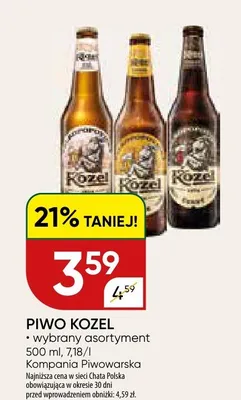 Piwo Kozel promocja w Chata Polska