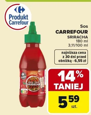 Sos sriracha promocja w Carrefour Market