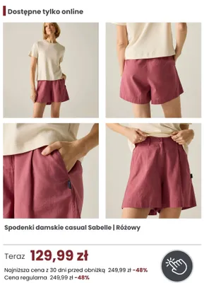 Spodenki damskie casual Regatta Sabelle promocja w Regatta