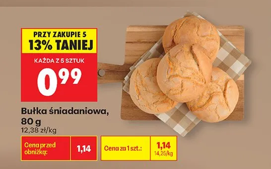 Bułka śniadaniowa promocja w Biedronka