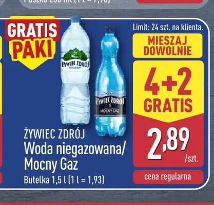 Woda niegazowana Żywiec Zdrój promocja w Aldi