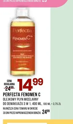 Olejkowy płyn micelarny do demakijażu 3 w 1 Perfecta Fenomen C promocja w Drogerie Natura