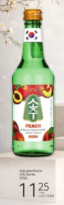 Soju Jjan Peach 12% 350 ML promocja w Selgros