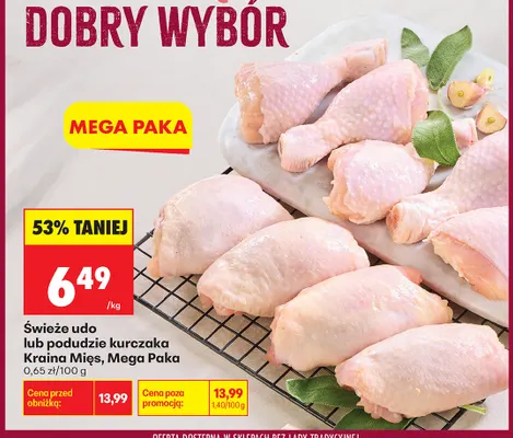 Świeże podudzie kurczaka Kraina Mięs Mega Paka promocja w Biedronka