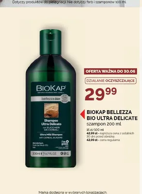 Szampon BIOKAP BELLEZZA BIO ULTRA DELICATE promocja w Super-Pharm
