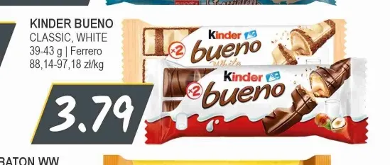 Baton Kinder Bueno White promocja w Słoneczko
