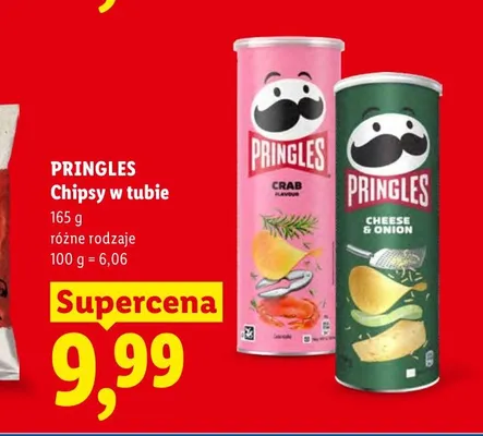 Chipsy w tubie Pringles Crab promocja w Lidl