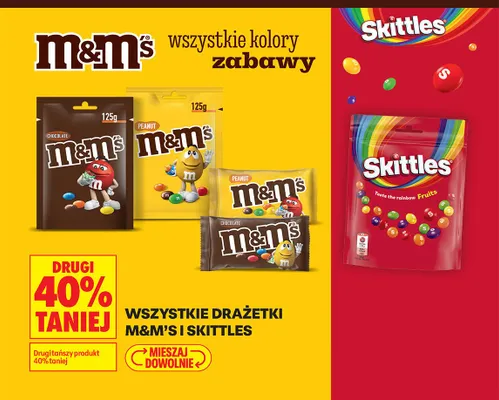 Drażetki M&M's i Skittles promocja w Biedronka
