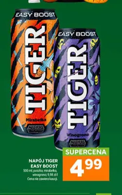 Napój Tiger Easy Boost mirabelka promocja w Stokrotka