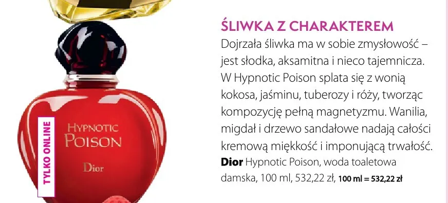 Woda toaletowa damska Dior Hypnotic Poison promocja w Hebe