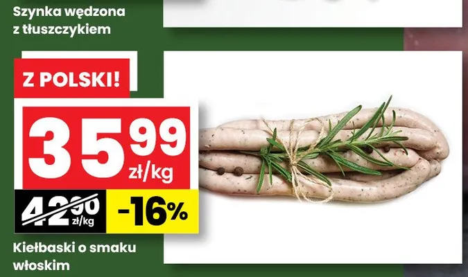 Kiełbaski o smaku włoskim promocja w emma MARKET