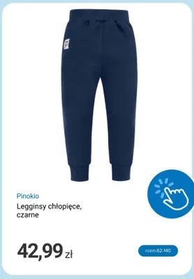 Legginsy chłopięce czarne Pinokio promocja w Smyk