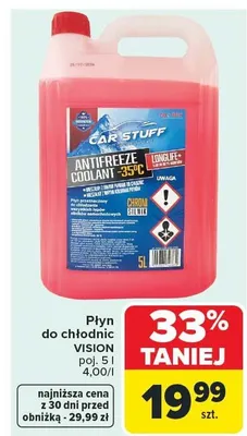 Płyn do chłodnic G-STUFF Antifreeze Coolant -35°C promocja w Carrefour