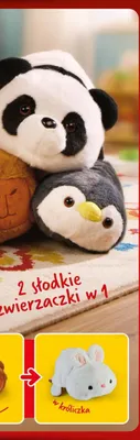Pluszak dwustronny panda-pingwin promocja w Biedronka