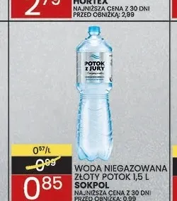 Woda niegazowana Złoty Potok promocja w Wafelek