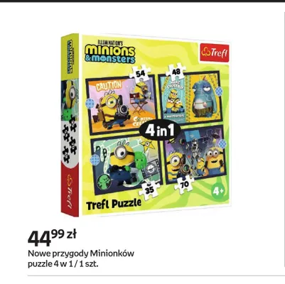 Puzzle Trefl Nowe przygody Minionków 4w1 promocja w Empik