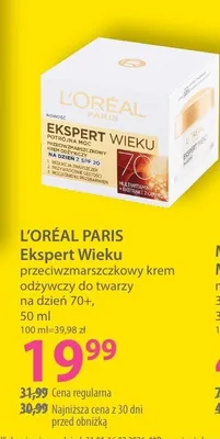 Krem L'ORÉAL PARIS Ekspert Wieku przeciwzmarszczkowy krem odżywczy do twarzy na dzień 70+ promocja w Hebe