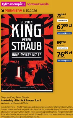 Książka Inne światy niż te. Jack Sawyer. Tom 3 oprawa twarda Stephen King Peter Straub promocja w Empik