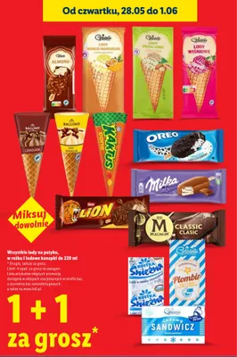 Lody w rożku Ballino Smak Wanilia promocja w Lidl