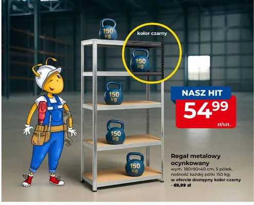 Regał metalowy ocynkowany promocja w PSB Mrówka