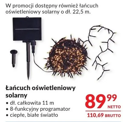 Łańcuch oświetleniowy solarny promocja w Makro