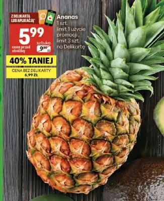 Ananas promocja w Delikatesy Centrum