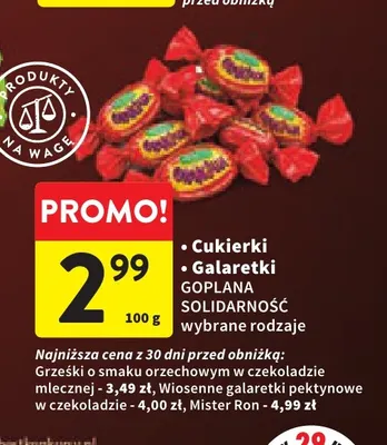 Cukierki Mister Ron Solidarność promocja w Intermarche