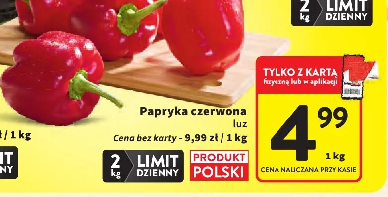 Papryka czerwona promocja w Intermarche