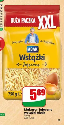 Makaron jajeczny wstążki Abak promocja w Dino