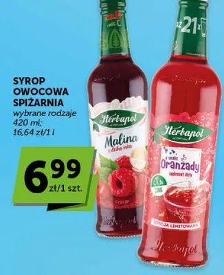 Syrop Owocowa Spiżarnia Herbapol malina z dziką różą promocja w Euro Sklep