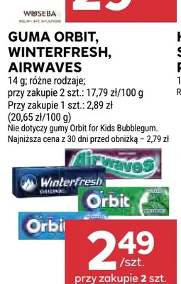 Guma Winterfresh promocja w Stokrotka