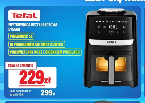 Frytkownica beztłuszczowa Tefal EY5568 5 l promocja w RTV EURO AGD