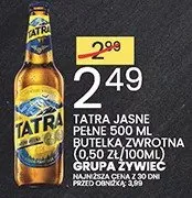 Piwo Tatra Jasne Pełne 500ml butelka zwrotna Żywiec promocja w Wafelek