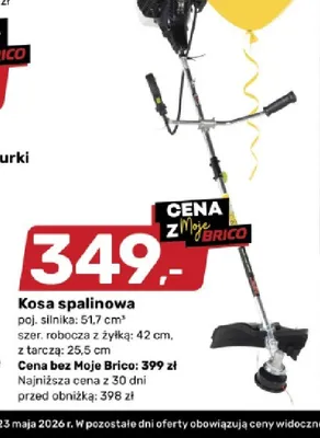 Kosa spalinowa poj. silnika: 51,7cm³ promocja w Bricomarche