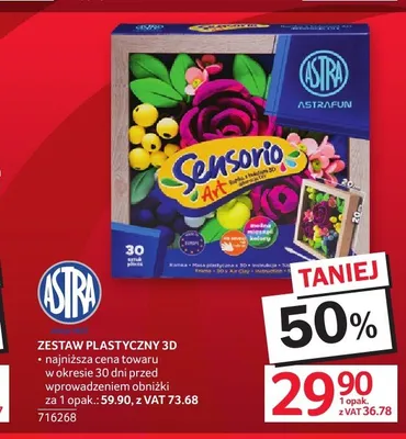 Zestaw plastyczny 3D Astra Sensorio Art promocja w Selgros