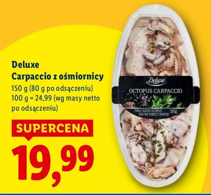 Carpaccio z ośmiornicy promocja w Lidl