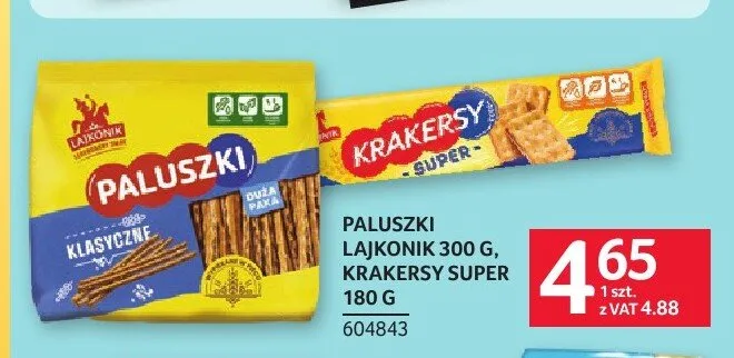 Krakersy Super Lajkonik 180g promocja w Selgros