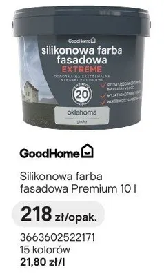 Silikonowa farba fasadowa Premium 10l promocja w Castorama