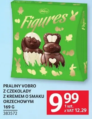 Praliny vobro z czekolady z kremem o smaku orzechowym 169 g promocja w Selgros