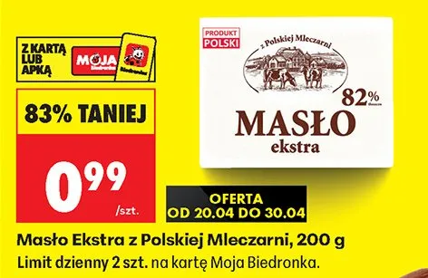 Masło ekstra promocja w Biedronka