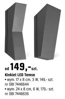 Kinkiet LED Temse wym. 17x8cm 3W promocja w OBI