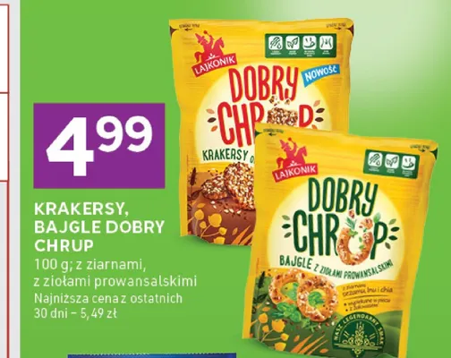Bajgle Lajkonik Dobry Chrup z ziołami prowansalskimi promocja w Stokrotka