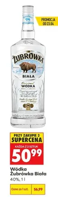 Wódka Żubrówka Biała promocja w Biedronka
